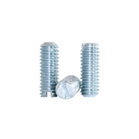 Newport Fasteners Slotted Socket Set Screws, Cup Point, 10-24x1/2", Alloy Steel, Zinc, Slotted Drive, 5000PK 897227-5000